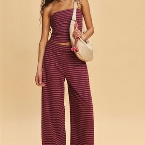 Free People Striped Set